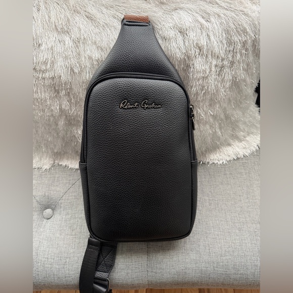 Robert Graham Black Leather Crossbody Bag - Picture 2 of 10